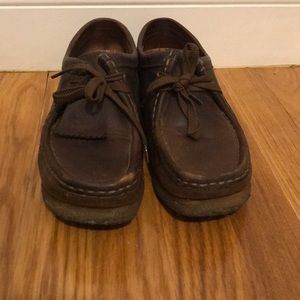Clarks Brown Leather Wallabees